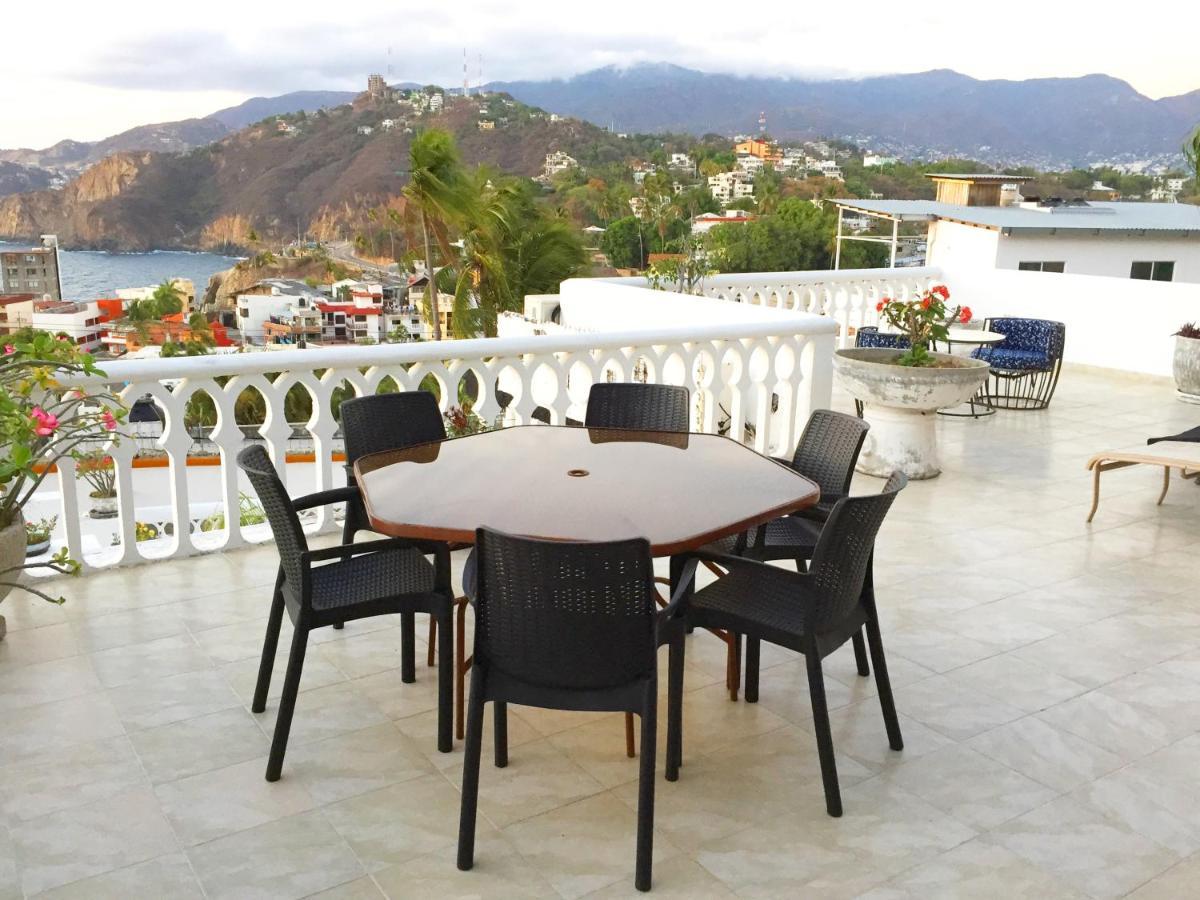 Villa Guitarron Gran Terraza Vista Espectacular 6 Huespedes Piscina Gigante 阿卡普尔科 外观 照片